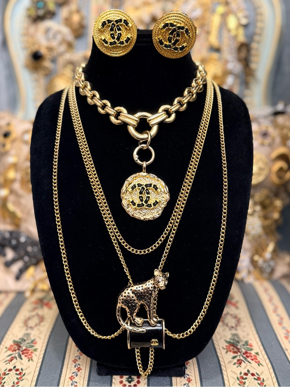 Panther Majesty — Custom‑Made Couture Jewelry Set